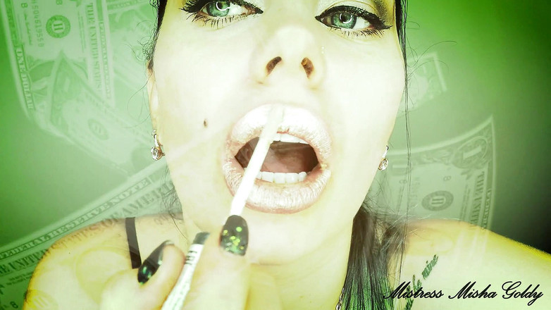 Goddess Misha Goldy: Ricompensami mentre metto il rossetto sulle mie labbra