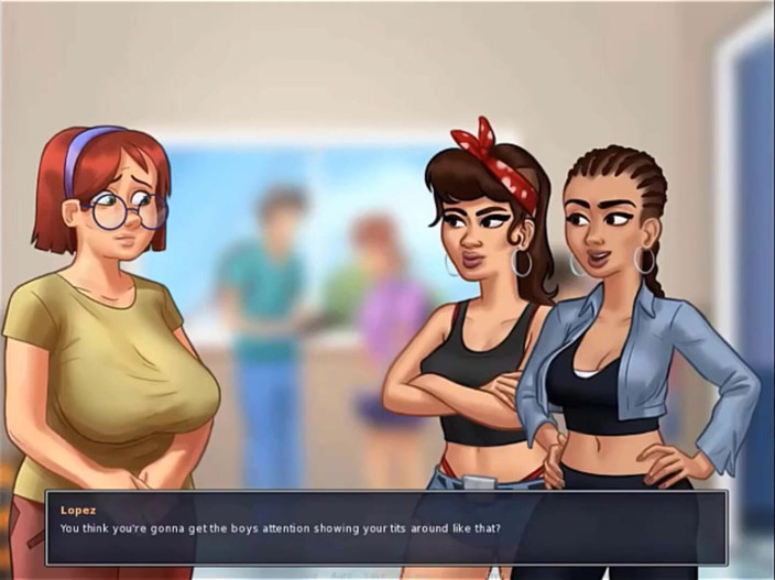 Cartoon Play: Summertime saga part 13 - hard in college shower