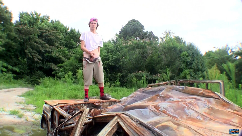 Straight naked thugs: बुरा लड़का शॉन उसके लंड को झटका देता है