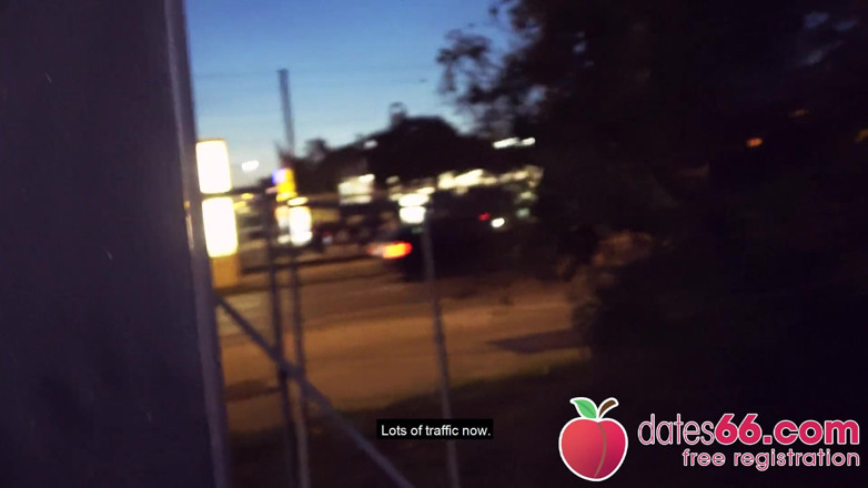 Dates66: Outdoor BANG! Kessie Shy behind Berlin billboard! (ENGLISH)