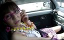 Pure Japanese adult video ( JAV): Japanese teen play with toys in car and squirts outdoor...