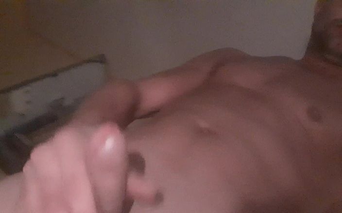 Horny young man: Masturbating at home.