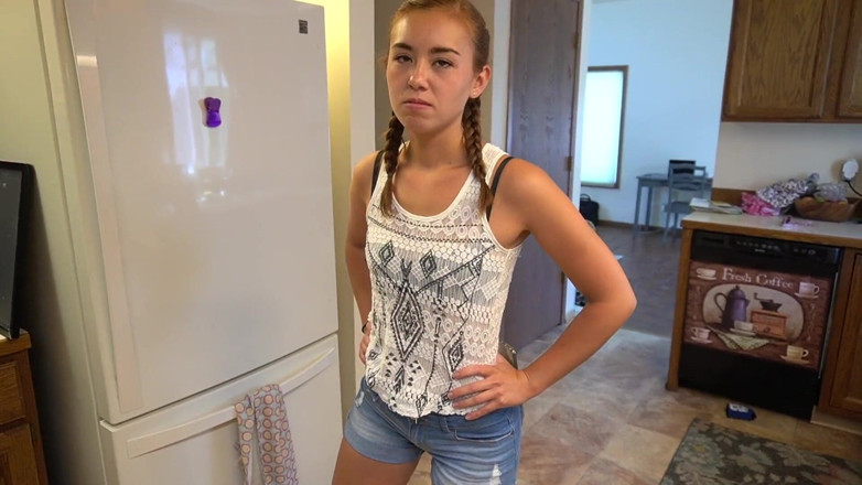 BrandiBraids: Naughty Stepdaughter Bribes Stepdad for Sex Lesson