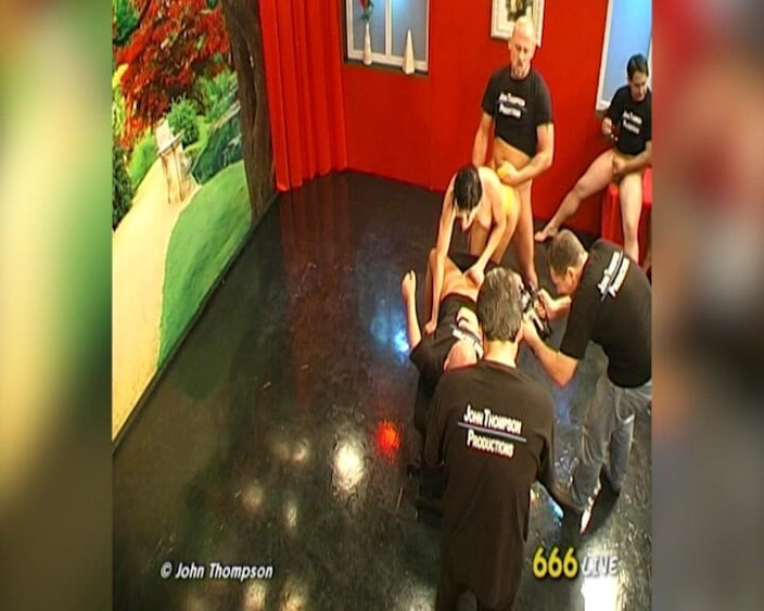 Piss Lover: Brunette Slut Drenched in Piss by Multiple Men