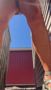 Horny Slut Sneaks Fingers in Herself Outside