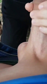 An Older Couple Saw Me Suck His Dick in a Public Park - POV