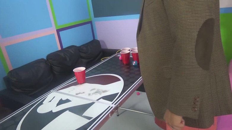 Pornstar Network: Horny pornstars queening lucky dude while blowing and jerking his...