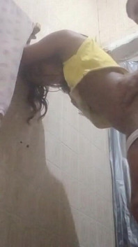 Delicious Fuck with Stepdad in the Bathroom 100% Anal