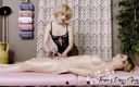 Trans Roommates: Trans babe Ivory Mayhem strips for nude massage and handjob
