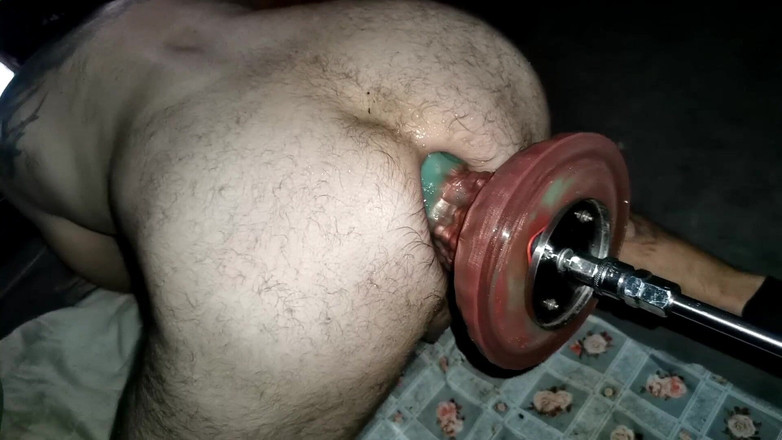 Fuck machine massaker: Анальная машина для траха с новым дилдо XL