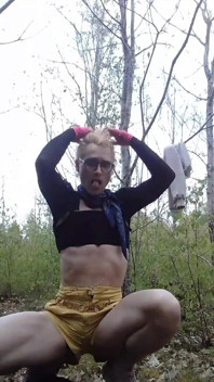Sissy Whiteboi Jes Public Park Dildo