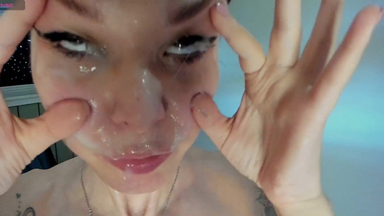Sandy and Chris: POV Big Eye Facial Cumshot Right Into Sandy's Eyes!