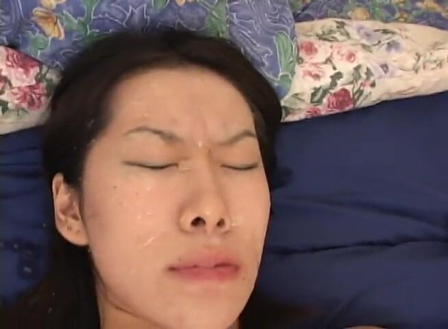 Radical Asian: Sexy Asian slut gets a massive facial cumshot