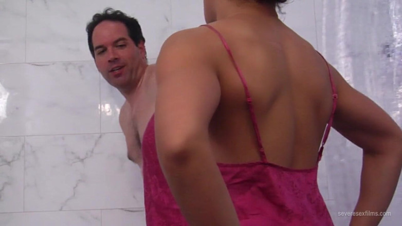 Severe Sex Films: Strapon shower domination