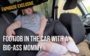 Peach cloud: Footjob in the car with a big-ass stepmom