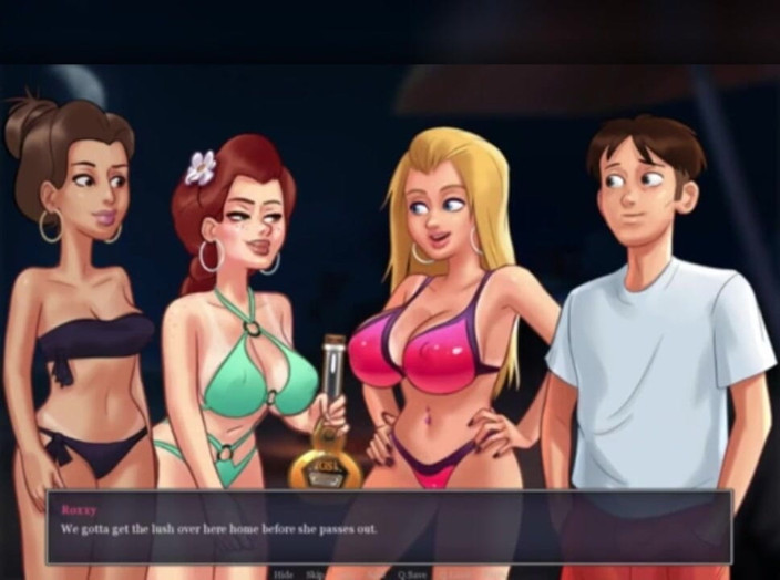 3DXXXTEEN2 Cartoon: A night of making out at the beach. 3D porn cartoon...