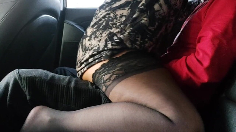 Step Mommy: Horny Stepmom in Stockings Rides Her Stepson in the Car