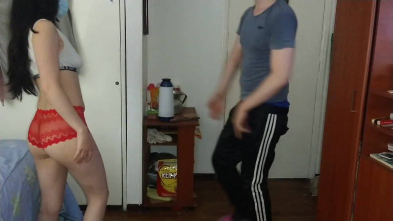 Jopy sex: Real amateur dex hot with sexy stepsister in underwear 