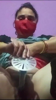 Indian Stepmom Fucking Her Pussy with Sex Toy