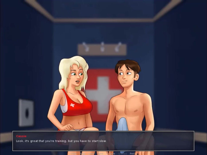 Cartoon Play: Summertime saga part 137 - boquete através de um buraco de guarda...