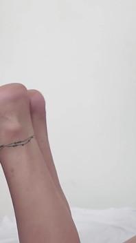 Brunette Teasing and Footjob!