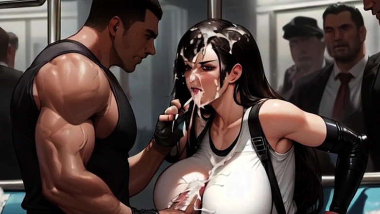Spicy Toons: Tifa Gets Tittyfucked on the Midgar Train