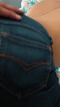Sexy Booty Fucked by a Big Dick in Her Ripped Jeans