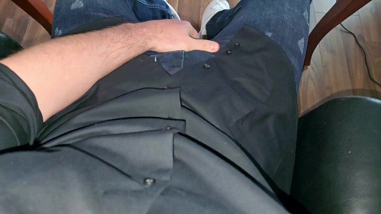PhantomGentX: German Voice in Boss Chair. Blue Calvin Klein Boxer. Cock...