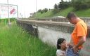 Hot Euro Girls: Sexy girl fucking on a highway