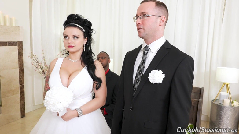 Cuckold Sessions: Payton Preslee's wedding turns rough interracial threesome - Cuckold Sessions