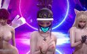 3D-Hentai Games: NXDE Sexy Striptease Dance - League Of Legends Ahri Akali Kaisa...