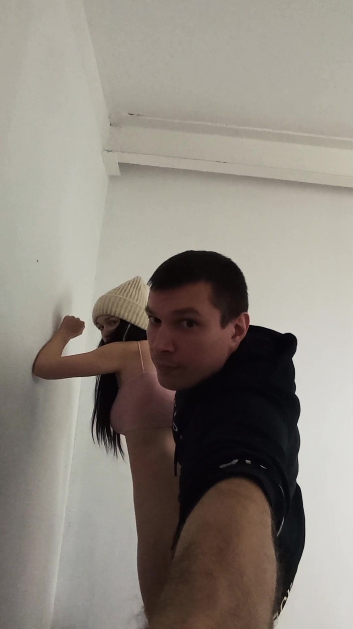 Airaccoon: 계단에서 동급생을 빨리 따먹고 입에 사정