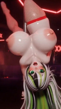 Arrastão pole dance cadela peitos enormes bunda gorda Twerk 3D Hentai Night Club