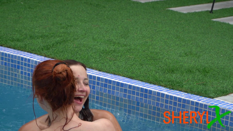 Sheryl X Sinclair: Two Lesbians Have Fun in Outdoor Pool with Happy Ending...