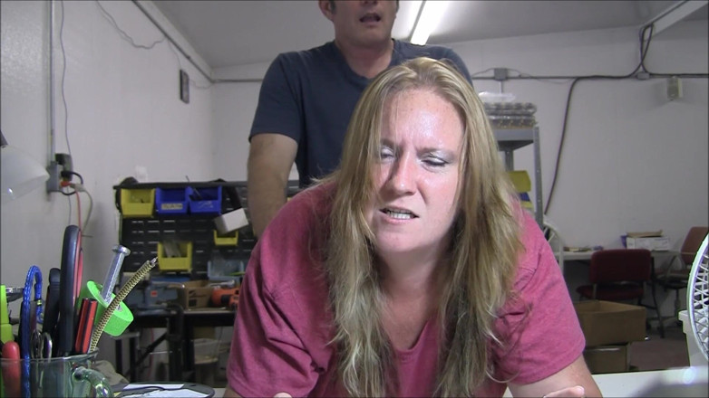 Vibra King Video: Jennifer gets pounded over a table at work