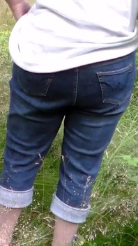 Jen Is Peeing on a Field
