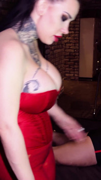 Dream Red Femdom Makes Facesittings and Whips with Carpet Beater
