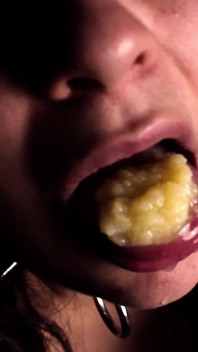 Piss Whore Gets Her Ration of Pissed Food and a Glass of Piss - Naughtymasochist