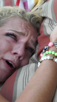 Stunning blonde babe gets her pussy banged hard