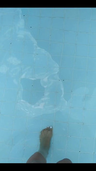 White Nails + Pool = Video for You Lol