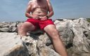 One2chris Gaystuff: Outdoor, Jacking off on the Cliff of a Croatian Island