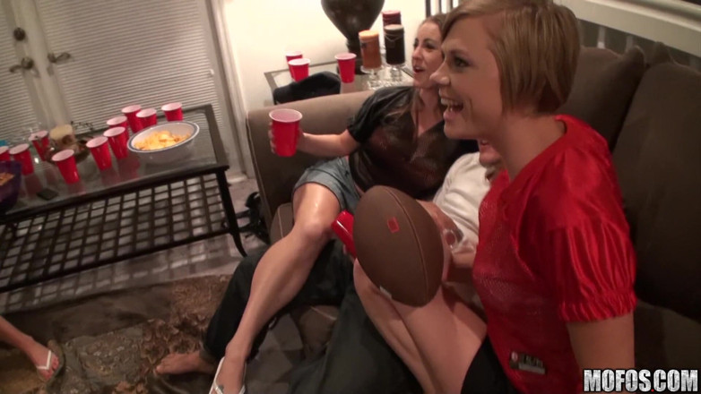 Real Slut Party: Real Slut Party - Slutty Erin Marxxx &amp; Genevieve Drop the Football...
