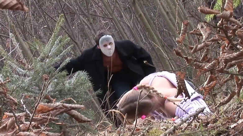 Sex All Together: Sexy blonde on the run in the forests is imprisoned...