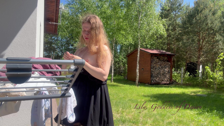 Lily, Goddess of Desire: The New Teen Neighbor Hangs up the Laundry and Knows...