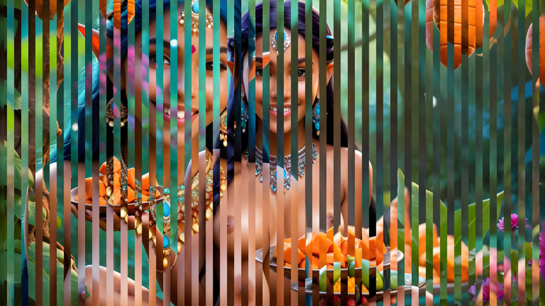 LustRender: Beautiful Big Breasted Nude Indian Elf Girl with Yam