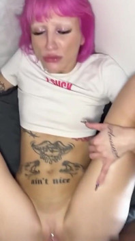 Emo Petite Goes Bananas on BBC Monstercock