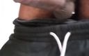 Kenyandick: Skinny Black Amateur Gently Massaging His Massive Hard Dick in...