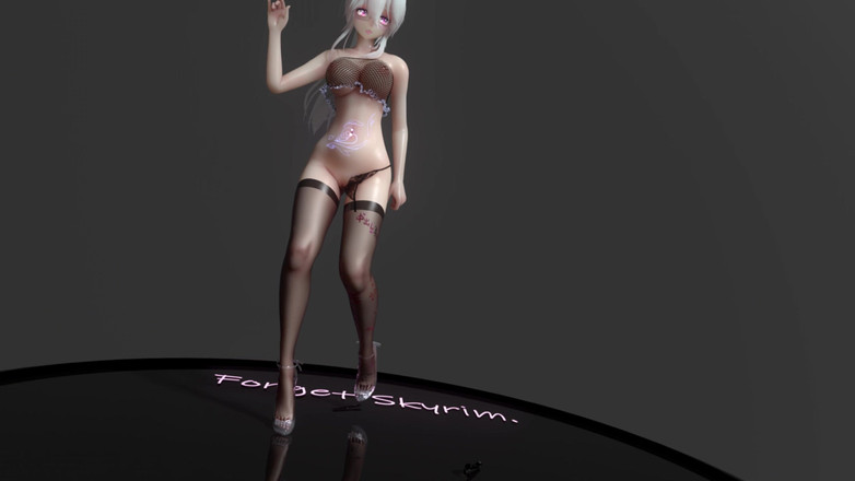 MikuMotion: [mmd] Haku-wiggle lubrique lunettes en jean de soie noire