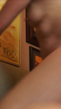Blonde Mature Housewife Heidi Touches Her Shaved Pussy on the Couch