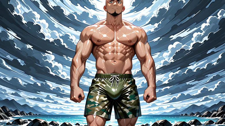 Erotic Man: Pria berotot ai lagi asik mixing softcore bulges